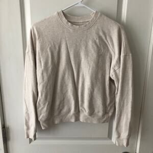 $158 Bandier Women's Standard Wsly Ecosoft Crewneck Sweatshirt XS Oatmeal XS